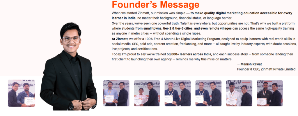Zinmatt's Fouder MR. Manish Rawat